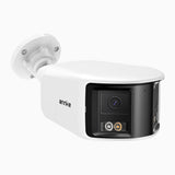 FCD800 - 8MP UHD zwei Objektiven PoE-Außenkamera, 180° Panoramaansicht, intelligenter Dual-Licht-Nachtsicht, Zwei-Wege-Audio, aktivem Sirenenton & Alarm, Personen- & Fahrzeugerkennung, IP67-zertifiziert
