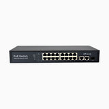 16-Port Gigabit Ethernet PoE Switch mit Metallgehäuse, Tisch- oder Wandhalterung
