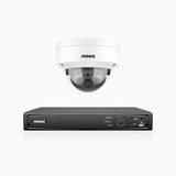 H800 - 4K 4 Kanal PoE Überwachungskamera-Set mit 1 Kamera, Farbe & IR Nachtsicht, Personen- und Fahrzeugerkennung, 96° Sichtfeld, Eingebautes Mikrofon, Unterstützt RTSP