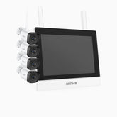WTL500 - 5MP WLAN Überwachungssystem mit 7″-Monitor, 4-Kanal NVR & 4 Kameras, EXIR-Nachtsicht, Gegensprechfunktion, Integriertem Mikrofon, Alexa-kompatibel, IP66