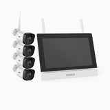 WTL300 - Zertifizierte Generalüberholte, 3MP Super HD 4-Kanal 2 / 4 Kameras Funk Set mit 7″ Monitor, Bewegungserkennung, Zwei-Wege-Audio, IR-Nachtsicht, Funktioniert mit Alexa