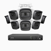 H300 - 3MP 16 Kanal PoE Überwachungskamera-Set mit 8 Kameras,EXIR 2.0 Nachtsicht, Bewegungserkennung, H.265+, IP67 Wetterfest