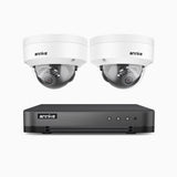 H800 - 4K 8 Kanal PoE Überwachungskamera-Set mit 2 Kameras, Farbe & IR Nachtsicht, Personen- und Fahrzeugerkennung, 96° Sichtfeld, Eingebautes Mikrofon, Unterstützt RTSP