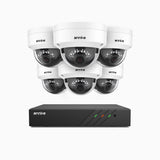 H500 - 3K 8 Kanal PoE Überwachungskamera-Set mit 6 Kameras, Intelligente Dual-Licht-Nachtsicht, 3072 × 1728 @ 20fps, intelligente Erkennung von Personen und Fahrzeugen, integriertes Mikrofon, IP67