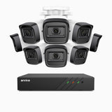 H300 - 3MP 8 Kanal PoE Überwachungskamera-Set mit 8 Kameras,EXIR 2.0 Nachtsicht, Bewegungserkennung, H.265+, IP67 Wetterfest