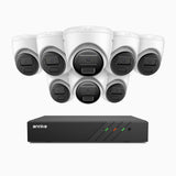 H300 - 3MP 8 Kanal PoE Überwachungskamera-Set mit 8 Kameras,EXIR 2.0 Nachtsicht, Bewegungserkennung, H.265+, IP67 Wetterfest