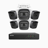H300 - 3MP 8 Kanal PoE Überwachungskamera-Set mit 6 Kameras,EXIR 2.0 Nachtsicht, Bewegungserkennung, H.265+, IP67 Wetterfest