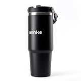 32 oz Edelstahl-Isolierbecher mit Strohhalm und Griff, vakuumisolierte Thermoflasche mit doppelter Wand, für Reisen, Fitnessstudio, Büro und Outdoor