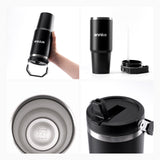 32 oz Edelstahl-Isolierbecher mit Strohhalm und Griff, vakuumisolierte Thermoflasche mit doppelter Wand, für Reisen, Fitnessstudio, Büro und Outdoor