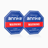 2er-Set ANNKE 10" Hochbelastbares Videoüberwachung Sign aus 100% Aluminium – Reflektierend & Wetterfest – Überwachungsschild für Haus, Garten & Grundstücksschutz