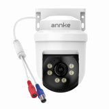 ANNKE 5MP/3K PT Kabelgebundene Überwachungskamera Aussen, Einweg‑Audio, 350° Schwenk- und 90° Neigefunktion, 30m IR-Nachtsicht 3,6mm Objektiv für klare Sicht, DVR Benötigt, Nicht Enthalten