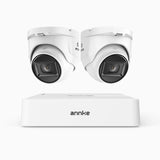 ANNKE 1080p Überwachungskamera Set Außen Kabelgebunden, 8-Kanal DVR mit 2 Kameras, 3,6 mm Objektiv, Personen- & Fahrzeugerkennung, 20 m IR-Nachtsicht, 4-in-1 Videoausgang, IP67 Wetterfest