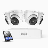 ANNKE 1080p Überwachungskamera Set Außen Kabelgebunden, 8-Kanal DVR mit 4 Kameras, 3,6 mm Objektiv, Personen- & Fahrzeugerkennung, 20 m IR-Nachtsicht, 4-in-1 Videoausgang, IP67 Wetterfest