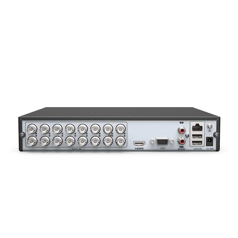 3K 16 Kanal Digitalvideorecorder (DVR), Personen-und Fahrzeugerkennung, H.265+, unterstützt 16 BNC-Kameras und 2 IP-Kameras