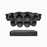 EL200 - 1080p 16 Kanal außen Kabelgebunden Überwachungskamera-Set mit 10 Kameras, intelligenter DVR mit Erkennung von Menschen & Fahrzeugen, 20 Meter Infrarot-Nachtsicht, 4-in-1-Ausgangssignal, IP67