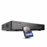 ANNKE 3K/5MP Lite 8 Kanal CCTV DVR Recorder mit 500GB Festplatte, 5 in 1 Überwachungssystem DVR Recorder für 8 Analoge und 2 IP Kameras, Person- und Fahrzeugerkennung, E-Mail-Benachrichtigung