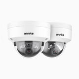 C800D - 2er-Pack 4K IK10 Vandalensichere PoE Dome Überwachungskamera außen, Farbe & IR Nachtsicht, 3840 x 2160 Pixel, Eingebauter Mikrofon- und SD-Kartensteckplatz, 96° Sichtfeld, Unterstützt RTSP und ONVIF