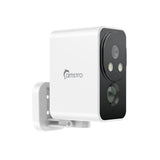 Camstro 2K Outdoor Wireless Camera Night Vision Color PIR Detection Two-Way Audio, IP66, Cloud/SD, Alexa, WiFi 2.4GHz, Rechargeable Battery