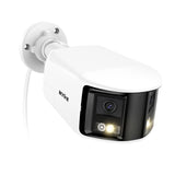 ANNKE 4K Dual-Objektiv PoE Überwachungskamera außen mit 180° Panoramaansicht, Zwei-Wege Audio, KI Personen-/Fahrzeugerkennung, 24/7 Aufzeichnung, Farb-Nachtsicht, IP67 Wetterfest