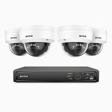 H500 - 3K 4 Kanal PoE Überwachungskamera-Set mit 4 Kameras, Intelligente Dual-Licht-Nachtsicht, 3072 × 1728 @ 20fps, intelligente Erkennung von Personen und Fahrzeugen, integriertes Mikrofon, IP67