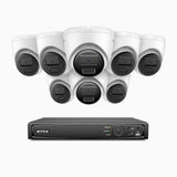 H300 - 3MP 16 Kanal PoE Überwachungskamera-Set mit 8 Kameras,EXIR 2.0 Nachtsicht, Bewegungserkennung, H.265+, IP67 Wetterfest
