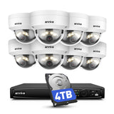ANNKE 4K Überwachungskamera Set, Videoüberwachung mit 8X 8MP PoE IP Kamera IK10 und 16CH 4TB HDD 12MP NVR, Personen-und Fahrzeugerkennung, IP67, 100 Fuß Nachtsicht für Aussen, Innen
