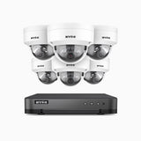 H800 - 4K 8 Kanal PoE Überwachungskamera-Set mit 6 Kameras, Farbe & IR Nachtsicht, Personen- und Fahrzeugerkennung, Eingebautes Mikrofon, 96° Sichtfeld, Unterstützt RTSP
