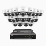 H500 - 3K 32 Kanal PoE Überwachungskamera-Set mit 20 Kameras, Intelligente Dual-Licht-Nachtsicht, 3072 × 1728 @ 20fps, intelligente Erkennung von Personen und Fahrzeugen, integriertes Mikrofon, IP67
