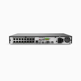 ANP1600 - 12MP 16-Kanal H.265+ PoE NVR, max. 160 Mbit/s ausgehende Bandbreite, 2-Kanal 12MP Decodierung, unterstützt IPC mit Mensch & Fahrzeug, Perimetererkennung, 2 Festplatteneinschübe