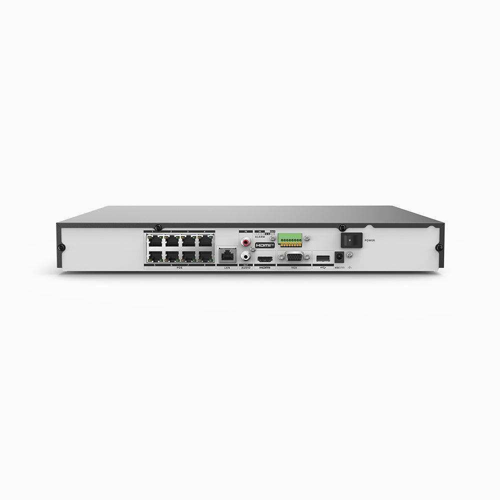 ANP800 - 12MP 8-Kanal H.265+ PoE NVR, max. 160 Mbit/s ausgehende Bandbreite, 2-Kanal 12MP Decodierung, unterstützt IPC mit Mensch & Fahrzeug, Perimetererkennung, 2 Festplatteneinschübe