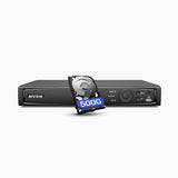 NR88 - 4K 8 Kanal PoE Netzwerkvideorecorder (NVR), Mit integrierter 500GB-Festplatte, H.265+, unterstützt RTSP und ONVIF, funktioniert mit Alexa
