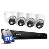 ANNKE 4K PoE Überwachungskamera Set, 8CH 12MP PoE NVR mit 2TB HDD, 4PCS PoE IP Kameras Eingebaut Audioaufnahme, KI Person-/Fahrzeugerkennung, IP67, 24/7 Aufnahme, Fernzugriff, H.265+