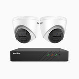 H300 - 3MP 8 Kanal PoE Überwachungskamera-Set mit 2 Kameras,EXIR 2.0 Nachtsicht, Bewegungserkennung, H.265+, IP67 Wetterfest