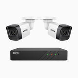 H300 - 3MP 8 Kanal PoE Überwachungskamera-Set mit 2 Kameras,EXIR 2.0 Nachtsicht, Bewegungserkennung, H.265+, IP67 Wetterfest