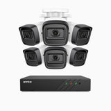 H300 - 3MP 8 Kanal PoE Überwachungskamera-Set mit 6 Kameras,EXIR 2.0 Nachtsicht, Bewegungserkennung, H.265+, IP67 Wetterfest