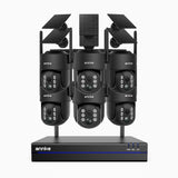 WBS400 - 4MP 8-Kanal Funk Überwachungssystem Set mit 6 Kameras, Dual-Band-WLAN, 270°/90° PT, 9000-mAh-Akku & Solar, Bewegungserkennung, Zwei-Wege-Audio