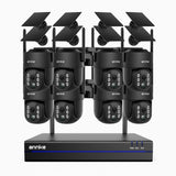 WBS400 - 4MP 8-Kanal Funk Überwachungssystem Set mit 8 Kameras, Dual-Band-WLAN, 270°/90° PT, 9000-mAh-Akku & Solar, Bewegungserkennung, Zwei-Wege-Audio
