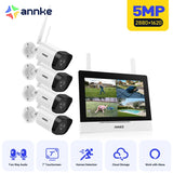 WTL500 - 5MP WLAN Überwachungssystem mit 7″-Monitor, 4-Kanal NVR & 4 Kameras, EXIR-Nachtsicht, Gegensprechfunktion, Integriertem Mikrofon, Alexa-kompatibel, IP66