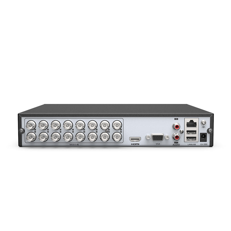 5MP 16 Kanal Digitalvideorecorder (DVR), Personen-und Fahrzeugerkennung, H.265+, unterstützt 16 BNC-Kameras und 2 IP-Kameras