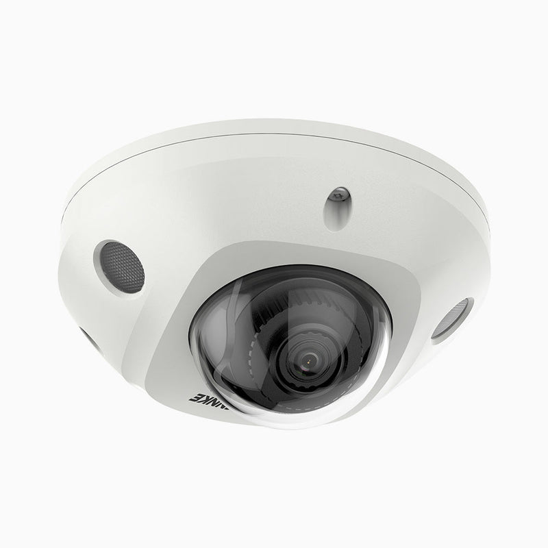 AC400 - 4MP Outdoor Mini Dome PoE Camera, 2688 x 1520 @ 30 fps, Color Night Vision, Human & Vehicle Detection, IK10 Vandal-Resistant & IP67, Two-Way Audio, Built-in Microphone, Max. 512 GB Local Storage