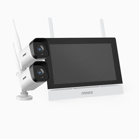 WTL300 - 3MP Super HD 4-Kanal 2 Kameras Funk Set mit 7″ Monitor, Bewegungserkennung, Zwei-Wege-Audio, IR-Nachtsicht, Funktioniert mit Alexa