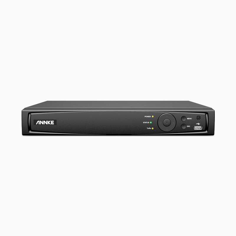 4K 8 Kanal PoE Netzwerkvideorecorder (NVR), H.265+, unterstützt RTSP und ONVIF, funktioniert mit Alexa