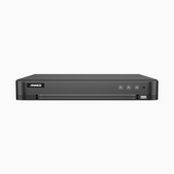 4K 16 Kanal Digitalvideorecorder (DVR), Personen-und Fahrzeugerkennung, H.265+, 2 SATA Anschlüsse für 10 TB Festplatten, unterstützt 16 BNC-Kameras und 2 IP-Kameras